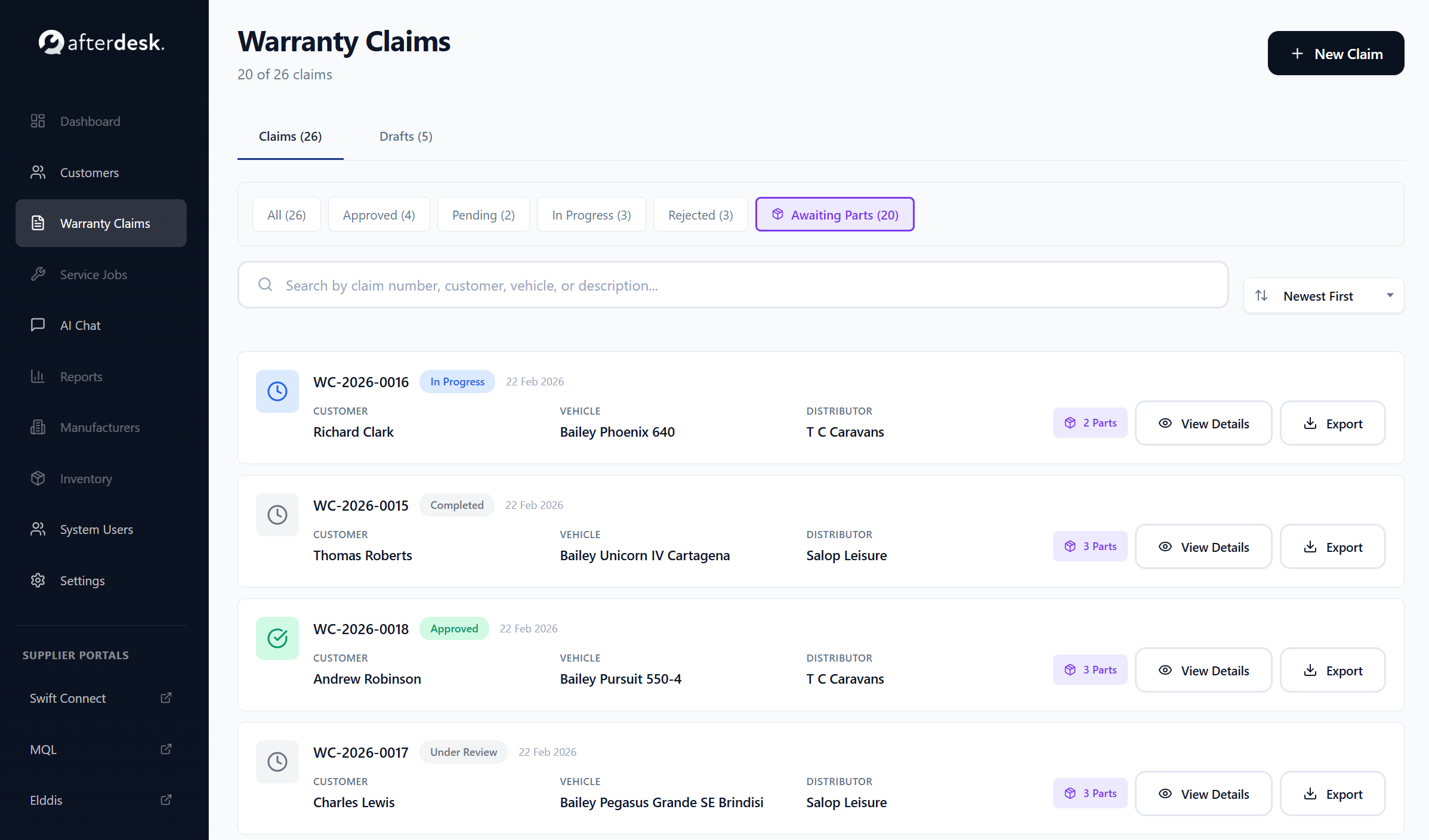 AfterDesk Platform Interface